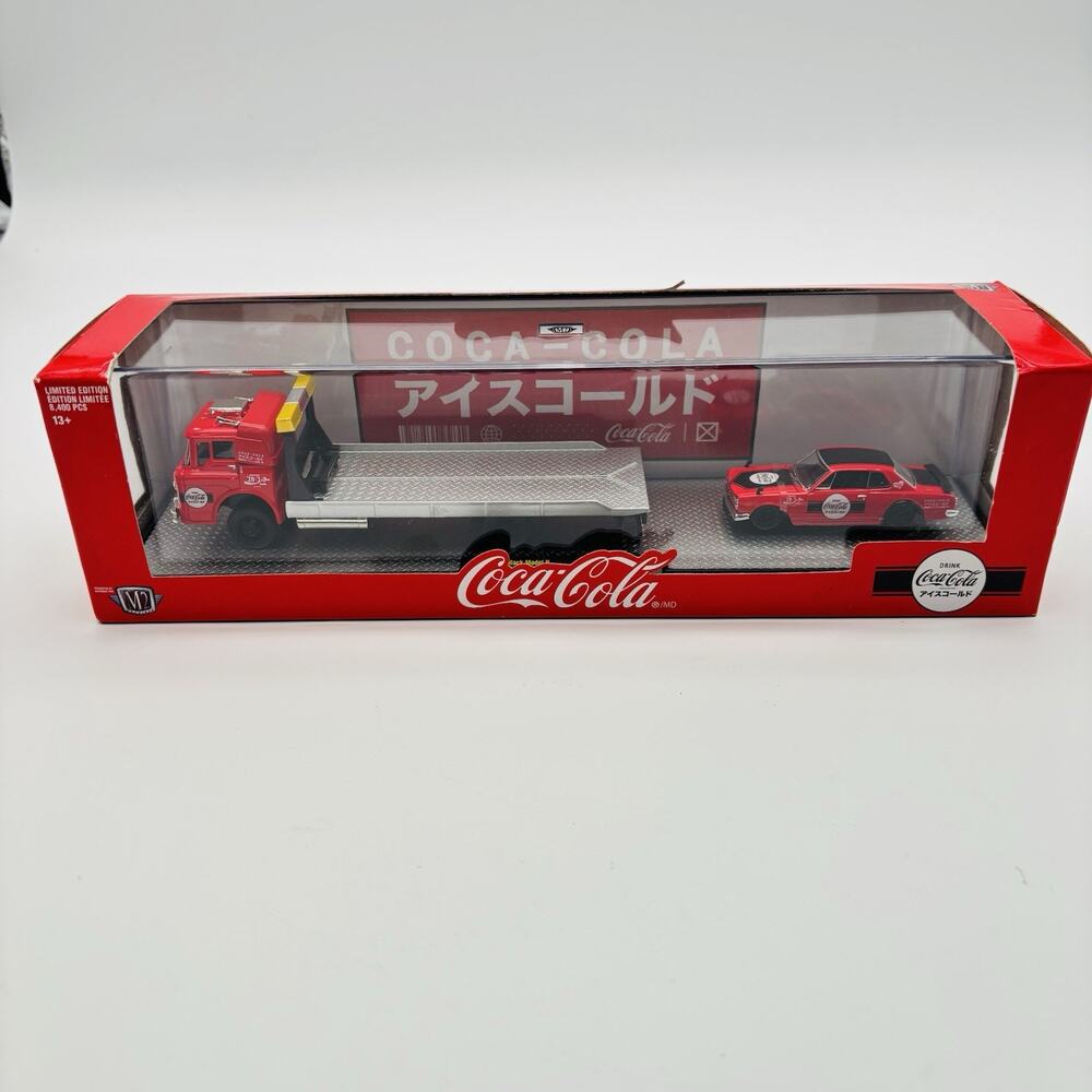 M2 Machines Coca-Cola 1957 Mack Model N & 1971 Nissan Skyline GT New. Sealed.